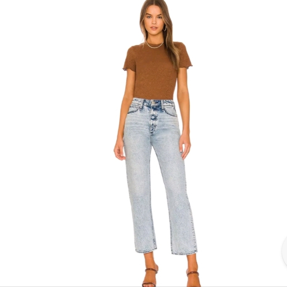 RAG & BONE Alex High Rise Ankle Straight Leg Jean Light Wash 33 NWT Contemporary